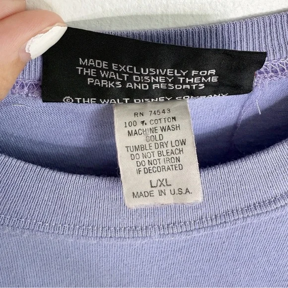 Vintage Minnie Mouse Walt Disney Cropped Short Sleeve Tee Size Large/XL - Picture 5 of 7